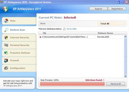 Windows Vista Antispyware 2010 Calendar